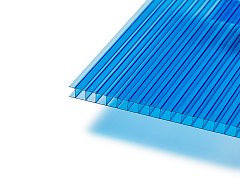 Сотовый поликарбонат 8 синий Практичный 2100*12000
